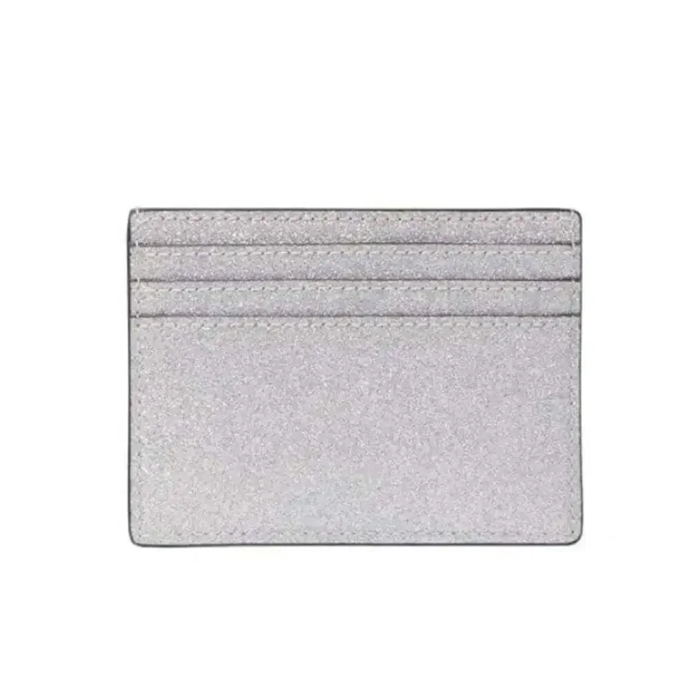 Kate Spade New York Lunar Light Silver Glitter Slim Cardholder New